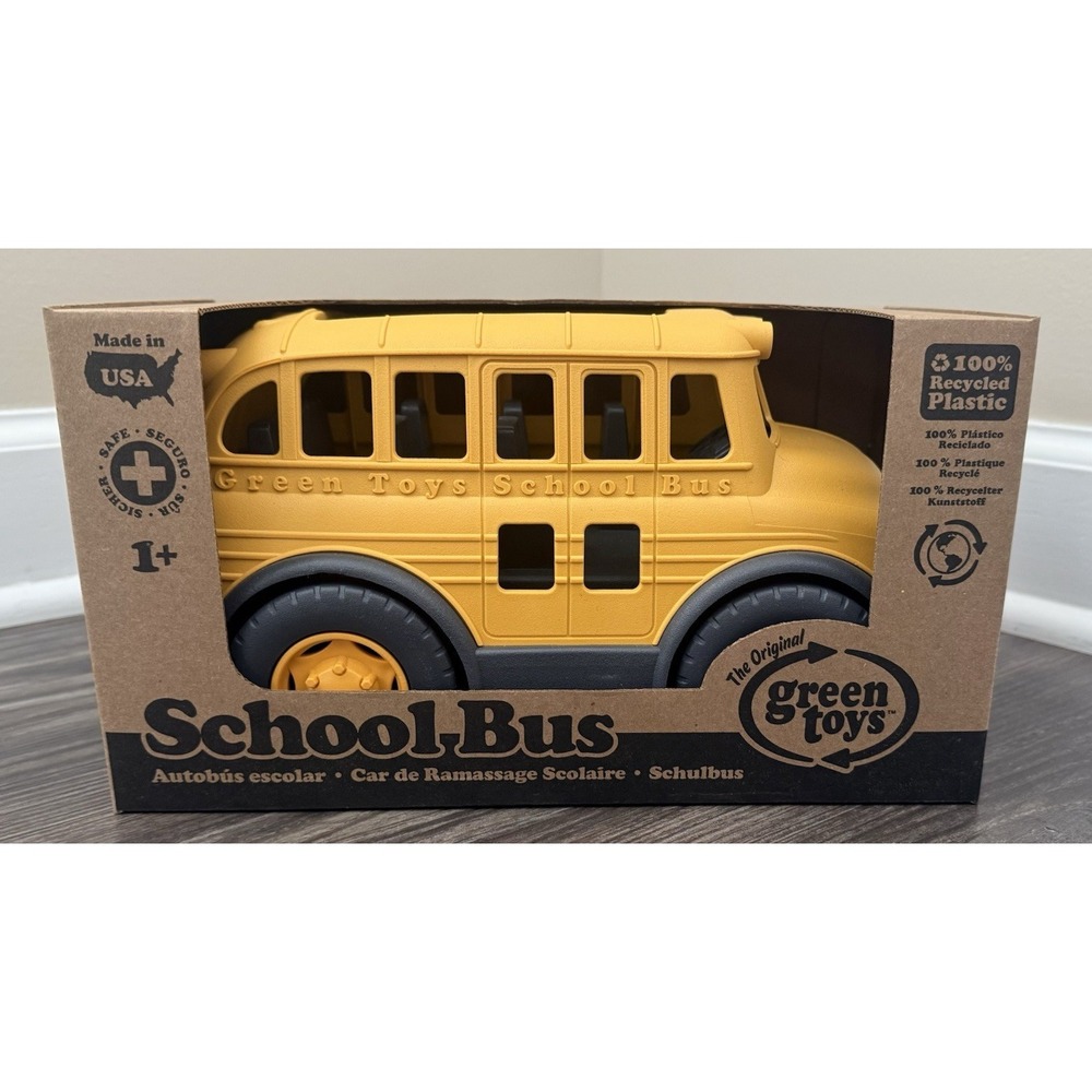 Green Toys Yellow School Bus Made In USA NEW Pretend Play Preschool